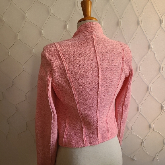 Zara Cropped Jacket / Bubble Gum / Size XS - Picture 3 of 8